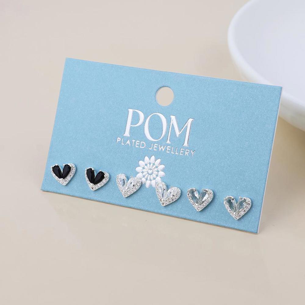 Peace of Mind Earring Set Hannah Heart Silver Plated